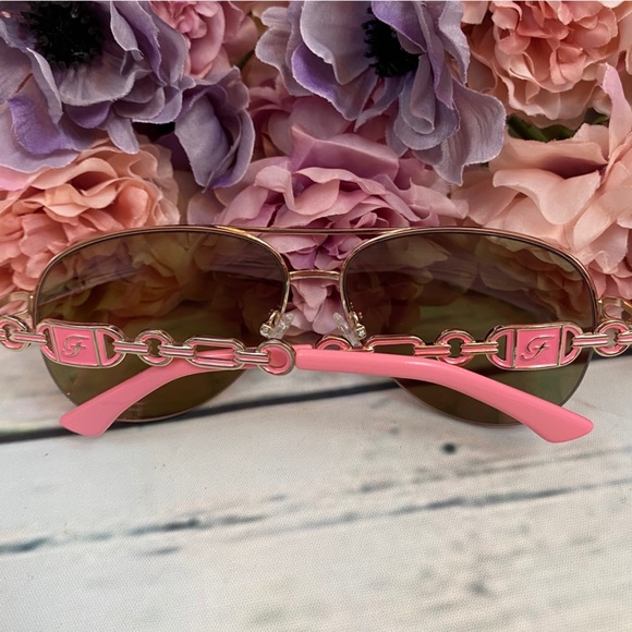 Fenchi Classic Pink Mirrored Aviator Sunglasses - Picture 11 of 16